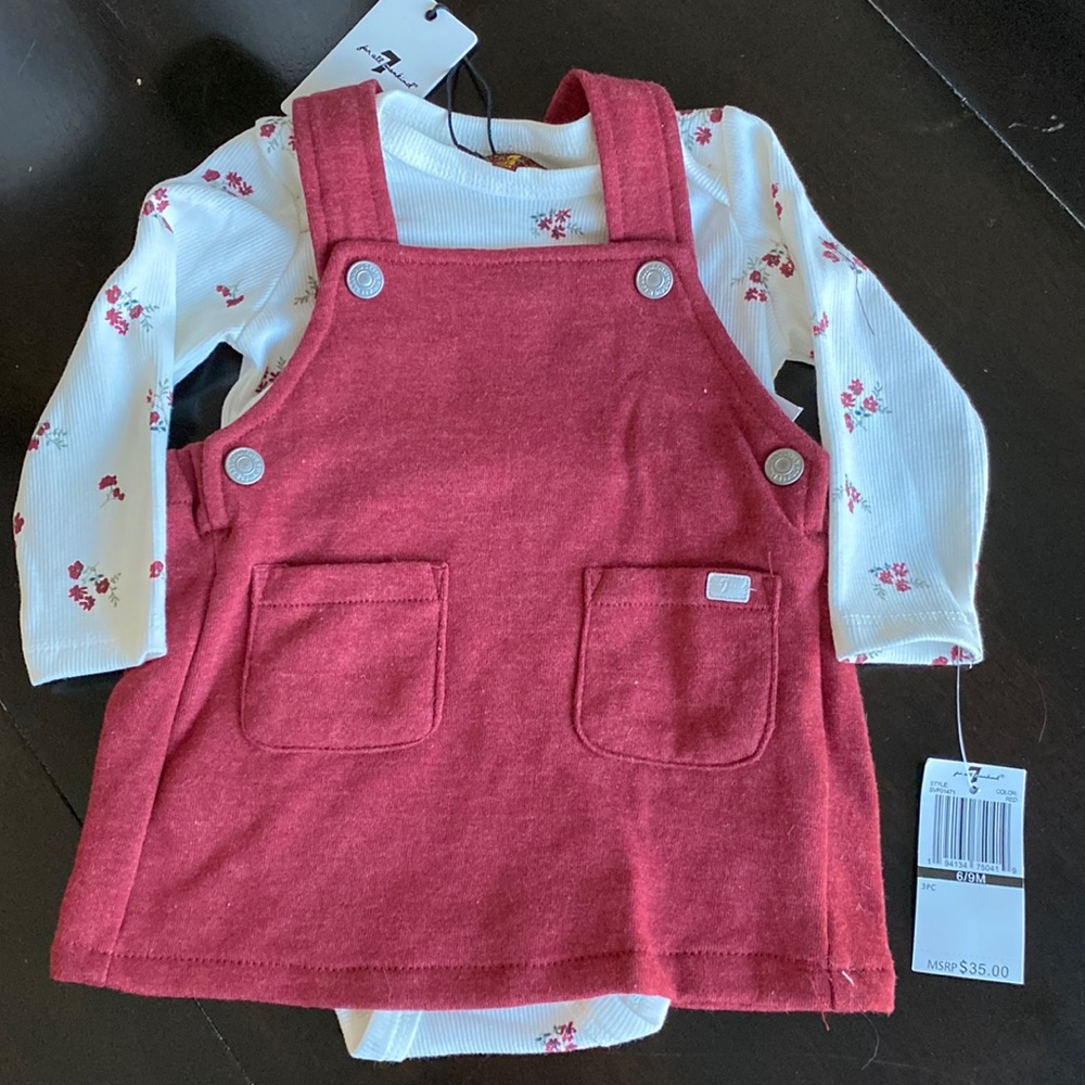 7 for All Mankind Infant overall style Dress and Long Sleeve Onesie Dress
